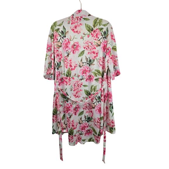 Show Me Your Mumu Womens Floral Kimono Robe O/S Polyester Pink & Green - Picture 4 of 8